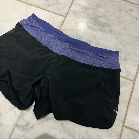 Lululemon Athletica Black and Purple Athletic Shorts. Inseam is 2.5” - Picture 5 of 5